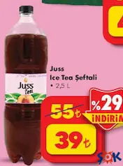 JUSS ICE TEA ŞEFTALİ SOĞUK ÇAY 2,5 L